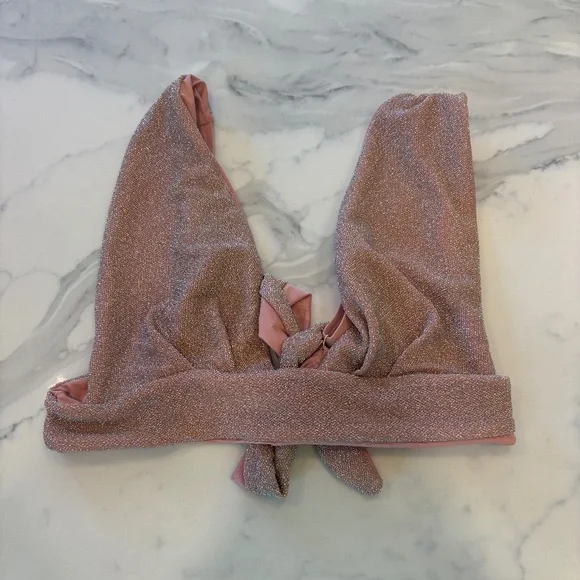 Kinilife Pink Glimmer Pleat Top - Picture 3 of 5